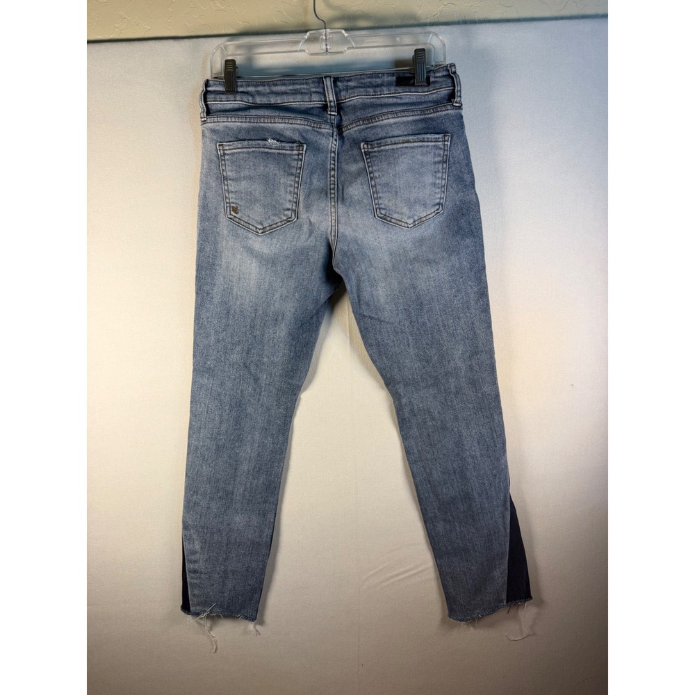 Kut From The Kloth Reese Ankle Straight Leg Distressed Jeans Light Wash Size 10 - Picture 3 of 10